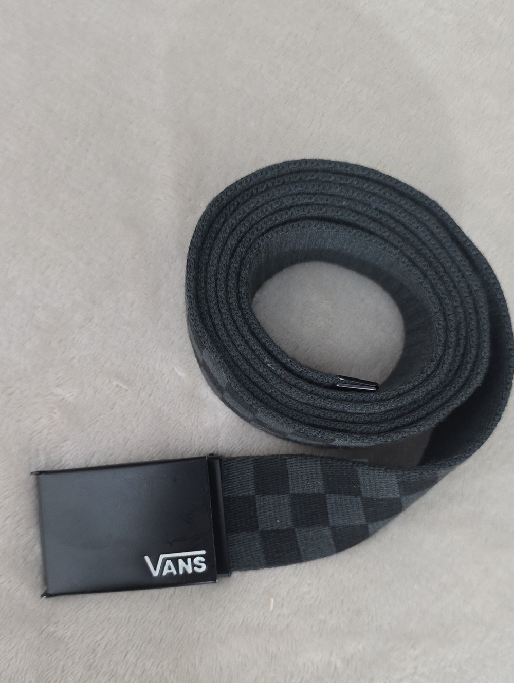 Vans Off The Wall Charcoal Checker Web Belt One Size